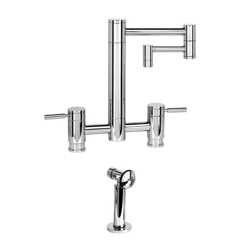 Waterstone Waterstone Hunley Bridge Faucet - 12'' Articulated Spout - 2pc. Suite