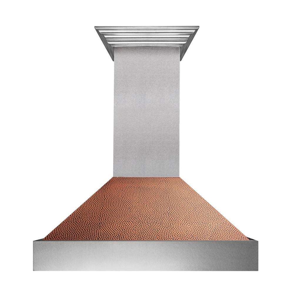 Z-Line 36'' DuraSnow Stainless Steel Range Hood with Hand-Hammered Copper Shell