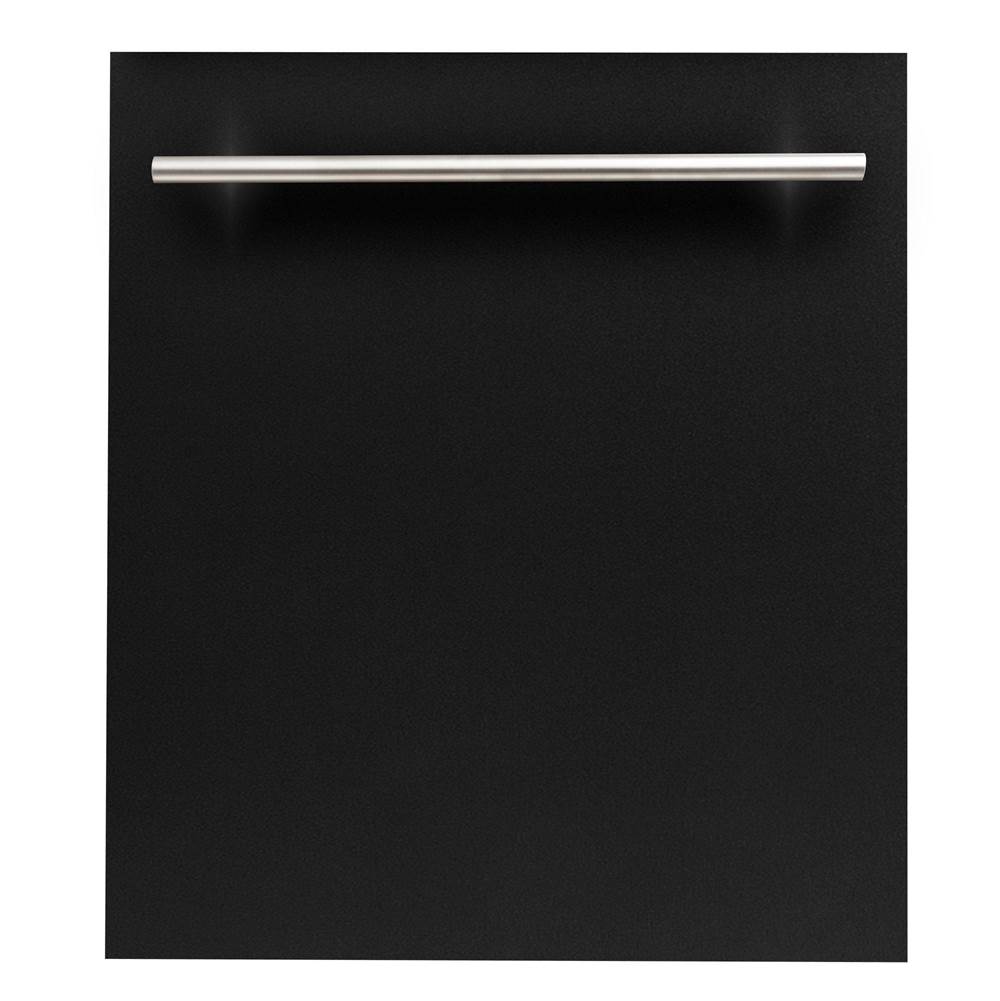 Z-Line 24'' Top Control Dishwasher in Black Matte with Stainless Steel Tub and Modern Style Handle
