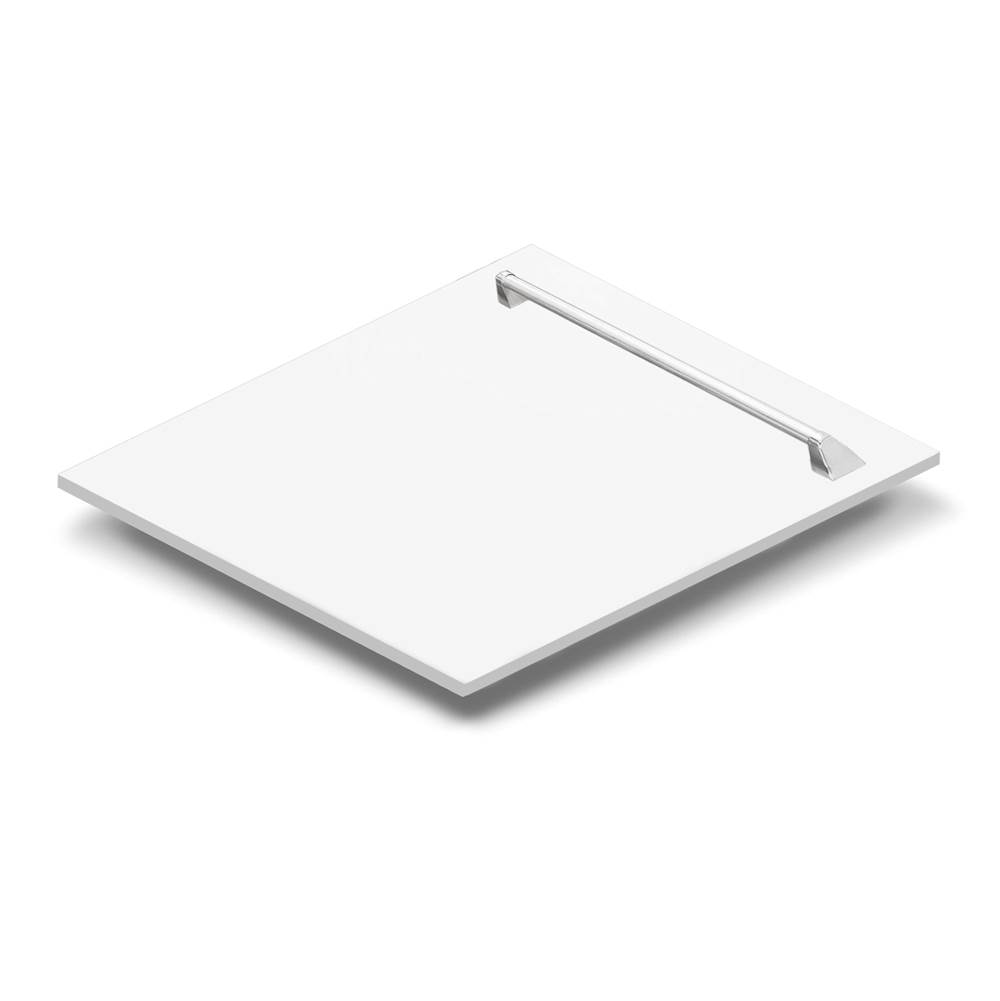 Z-Line 24'' Tallac Dishwasher Panel in White Matte with Traditional Handle