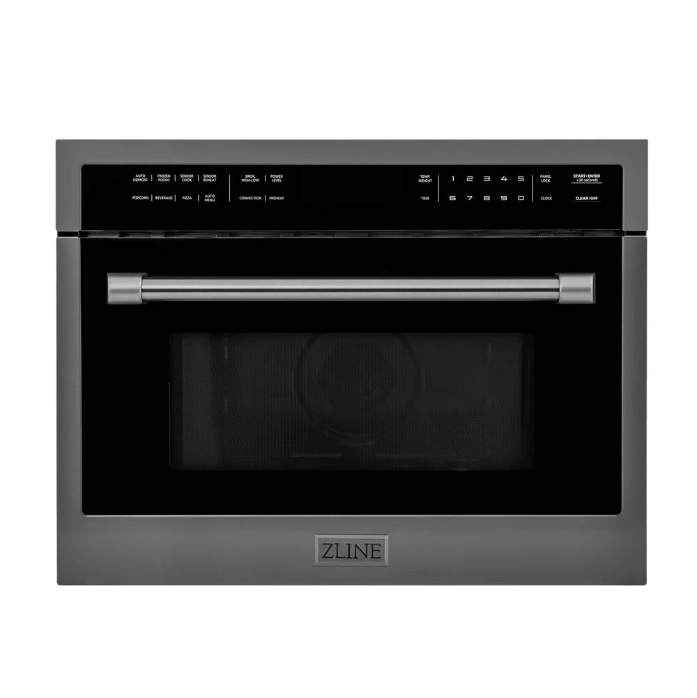 Z-Line 24'' Built-in Convection Microwave Oven in Black Stainless Steel with Speed and Sensor Cooking