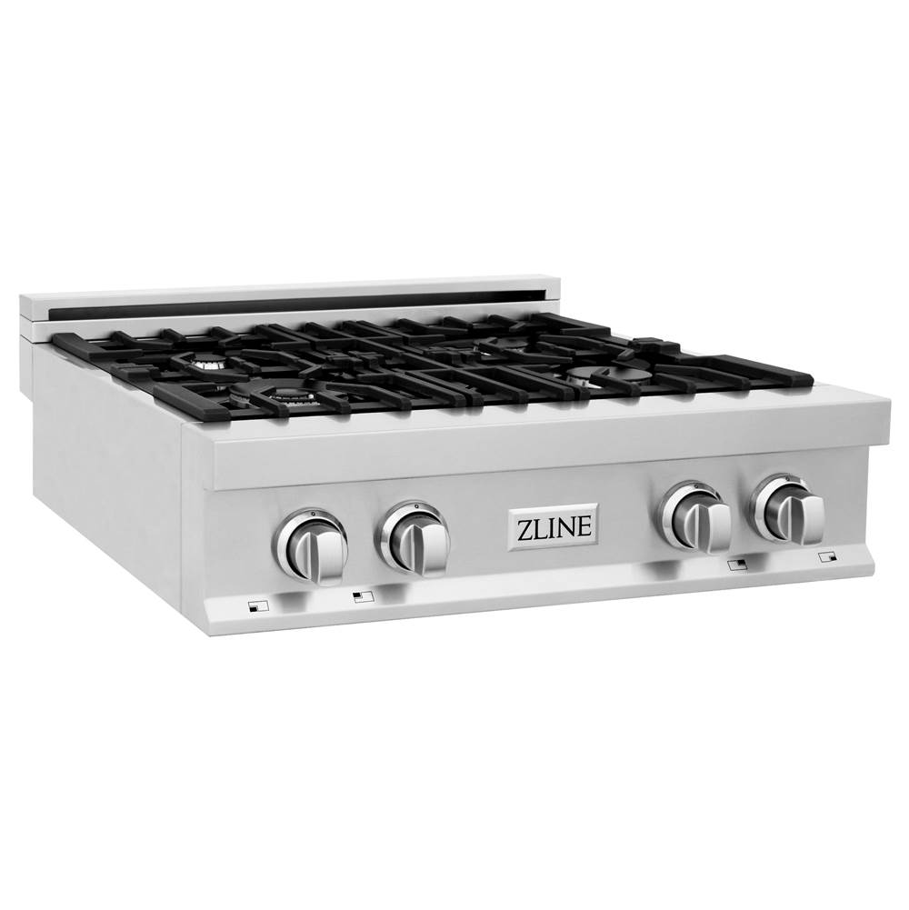 Z-Line 30'' Porcelain Gas Stovetop in Stainless Steel with Brass Burners