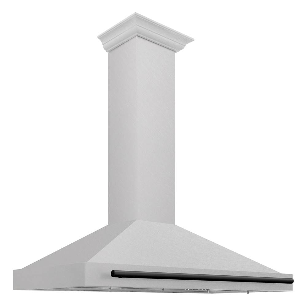 Z-Line 48'' Autograph Edition DuraSnow® Stainless Steel Range Hood with DuraSnow® Stainless Steel Shell and Matte Black Handle