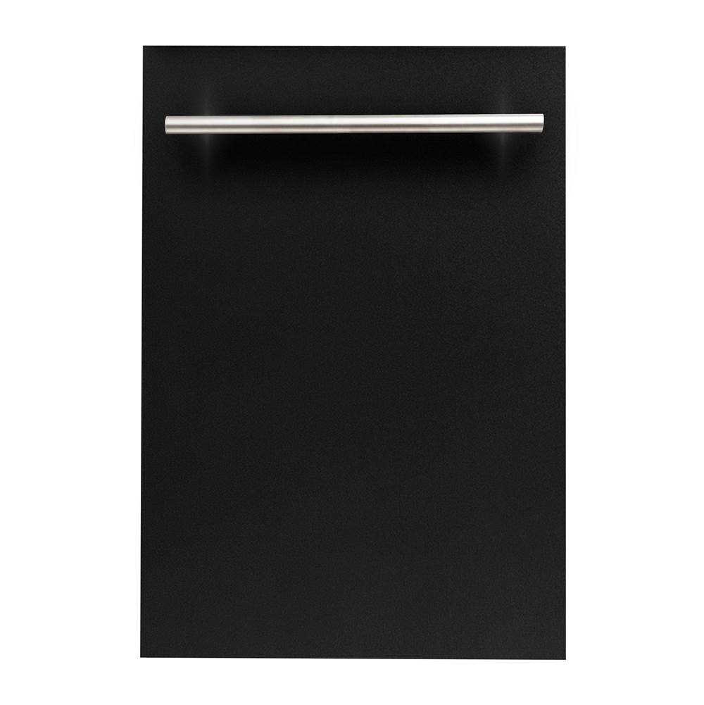 Z-Line 18'' Top Control Dishwasher in Black Matte with Stainless Steel Tub and Modern Style Handle