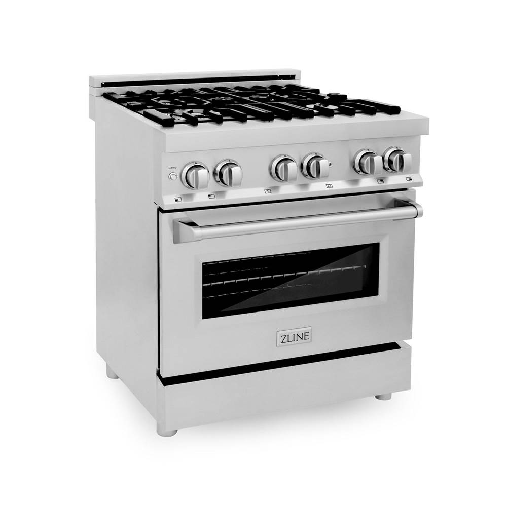 Z-Line 30'' Professional 4.0 cu.' 4 Gas Burner/Electric Oven Range in Stainless Steel