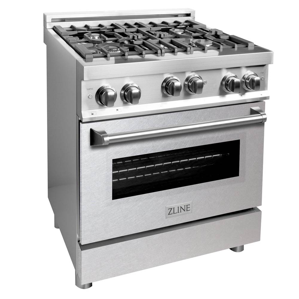 Z-Line 30'' Professional Gas on Gas Range in Stainless Steel with DuraSnow Stainless Door
