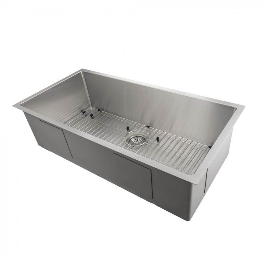 Z-Line Meribel 33'' Undermount Single Bowl Sink in Stainless Steel