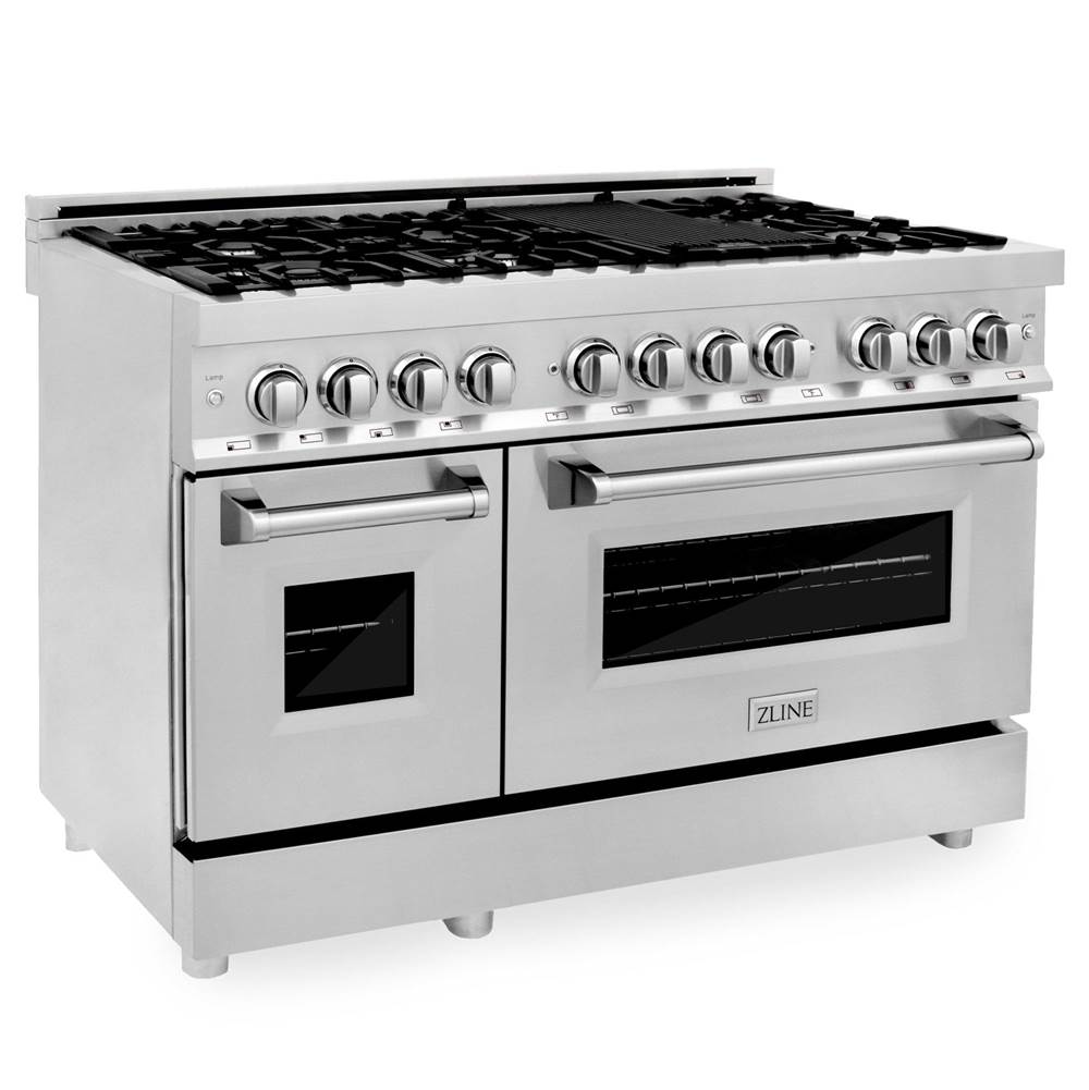 Z-Line 48'' Professional 6.0 cu.' 7 Gas Burner/Electric Oven Range in Stainless Steel