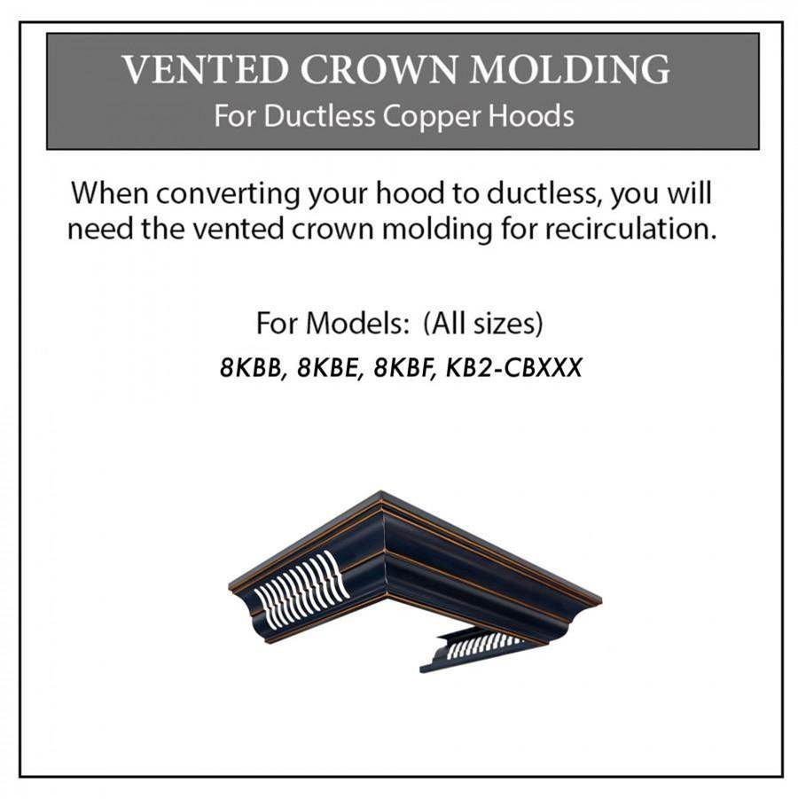 Z-Line Crown Molding with Vents for Designer Copper Range Hood