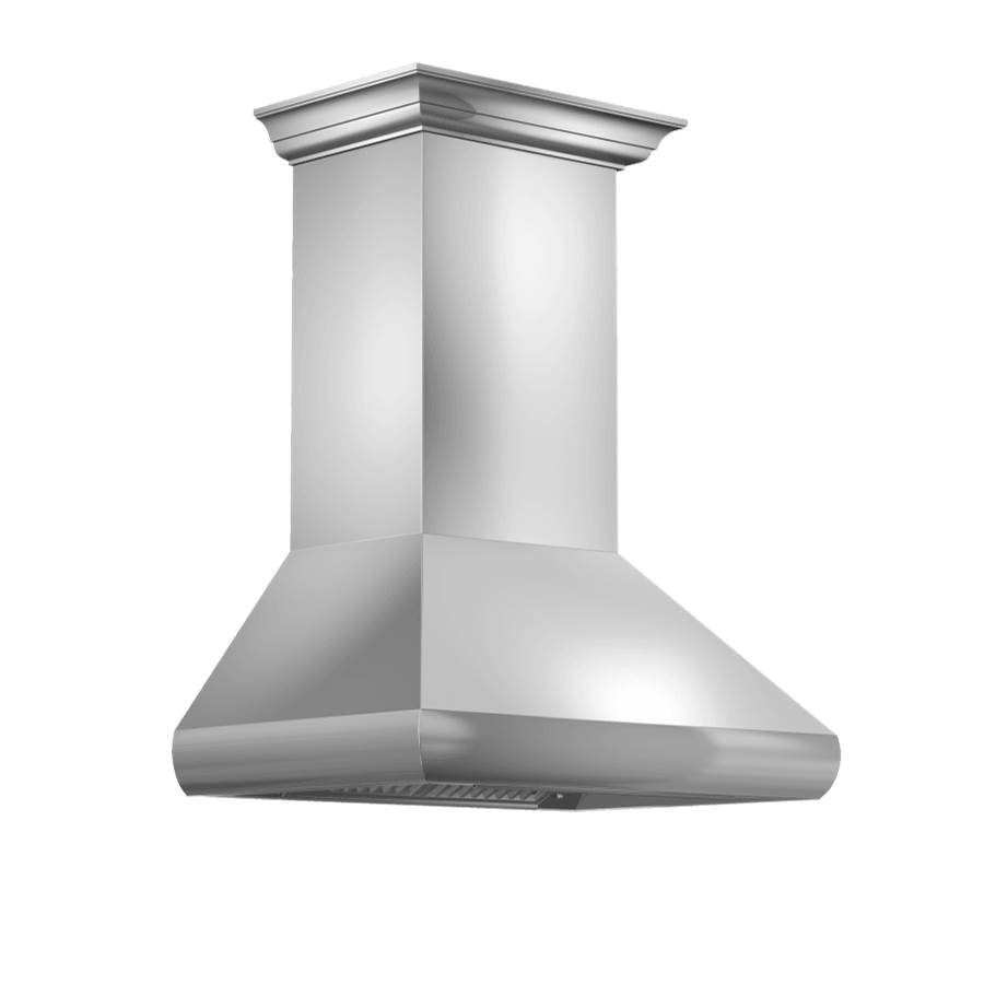 Z-Line 30'' Professional Wall Mount Range Hood in Stainless Steel with Crown Molding