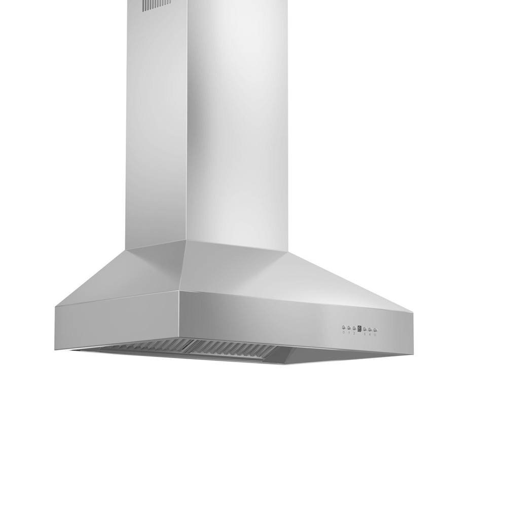 Z-Line 42'' Professional Wall Mount Range Hood in Stainless Steel with Crown Molding