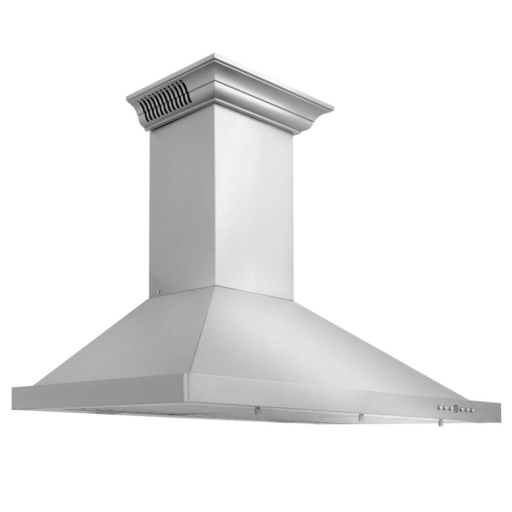 Z-Line 30'' Wall Mount Range Hood in Stainless Steel with Built-in CrownSound Bluetooth Speakers